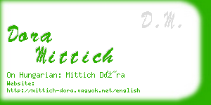 dora mittich business card